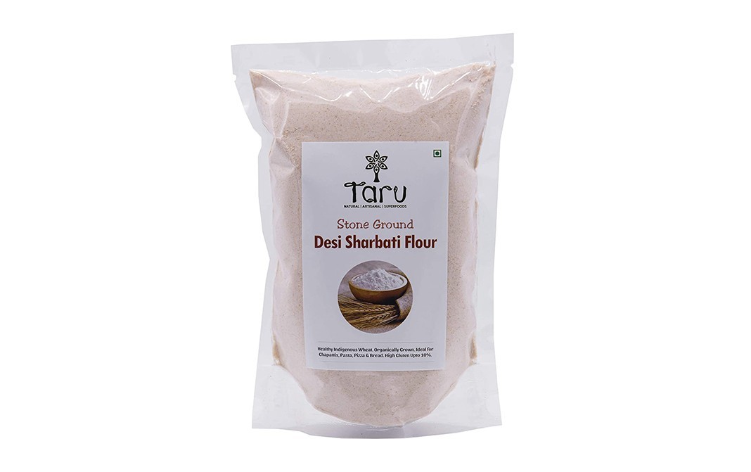 Taru Stone Ground Desi Sharbati Flour    Pack  500 grams